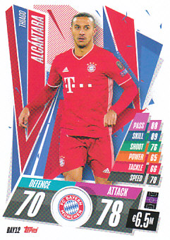 Thiago Alcantara Bayern Munchen 2020/21 Topps Match Attax CL #BAY12